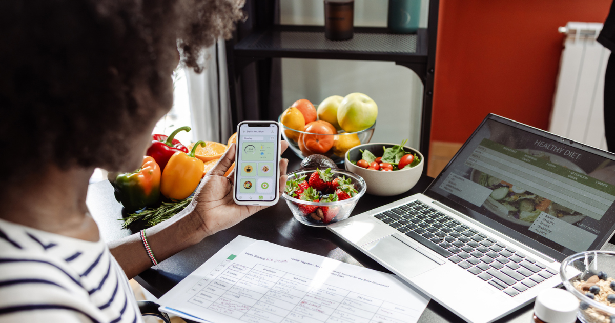 Woman meal planning