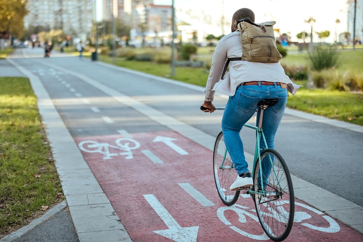 Man cycling