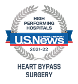 U.S. News & World Report High Performing Hospitals in heart bypass surgery 2019-2022