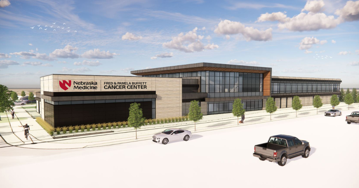 Rendering of Fred & Pamela Buffett Cancer Center - Kearney