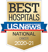 U.S. News Best Hospitals Badge for Cancer 2020 - 2021