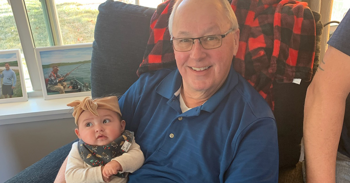 Bradd Richter with his granddaughter, Ima June