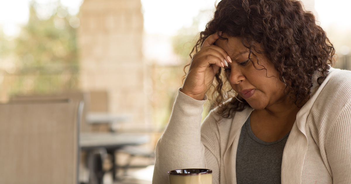 Woman looking worried