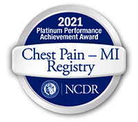 Chest Pain - MI Platinum Performance Achievement Award 2021 badge. 