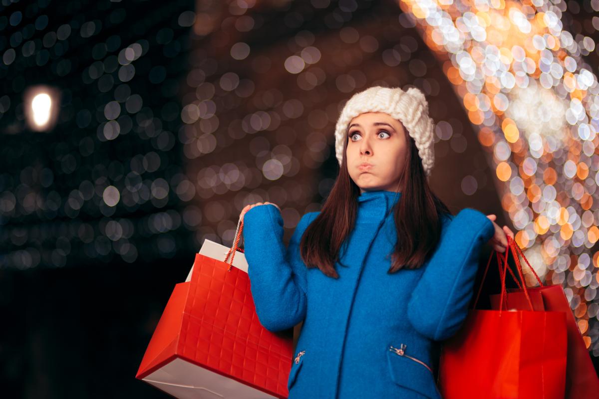 Woman holding shopping bags