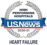 High Performing in Heart Failure U.S. News badge