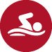 Illustration of a human figure swimming