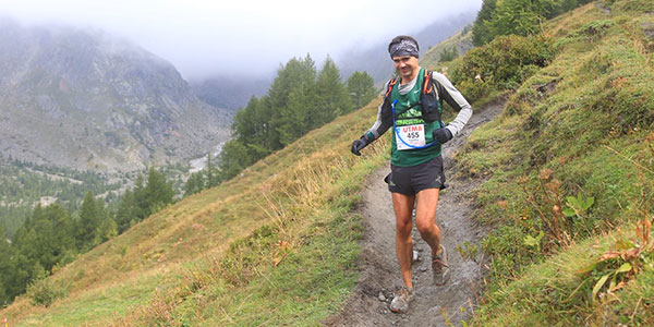 Tim McGargill in the Alps running a world-renowned ultramarathon: the Ultra-Trail du Mont-Blanc.