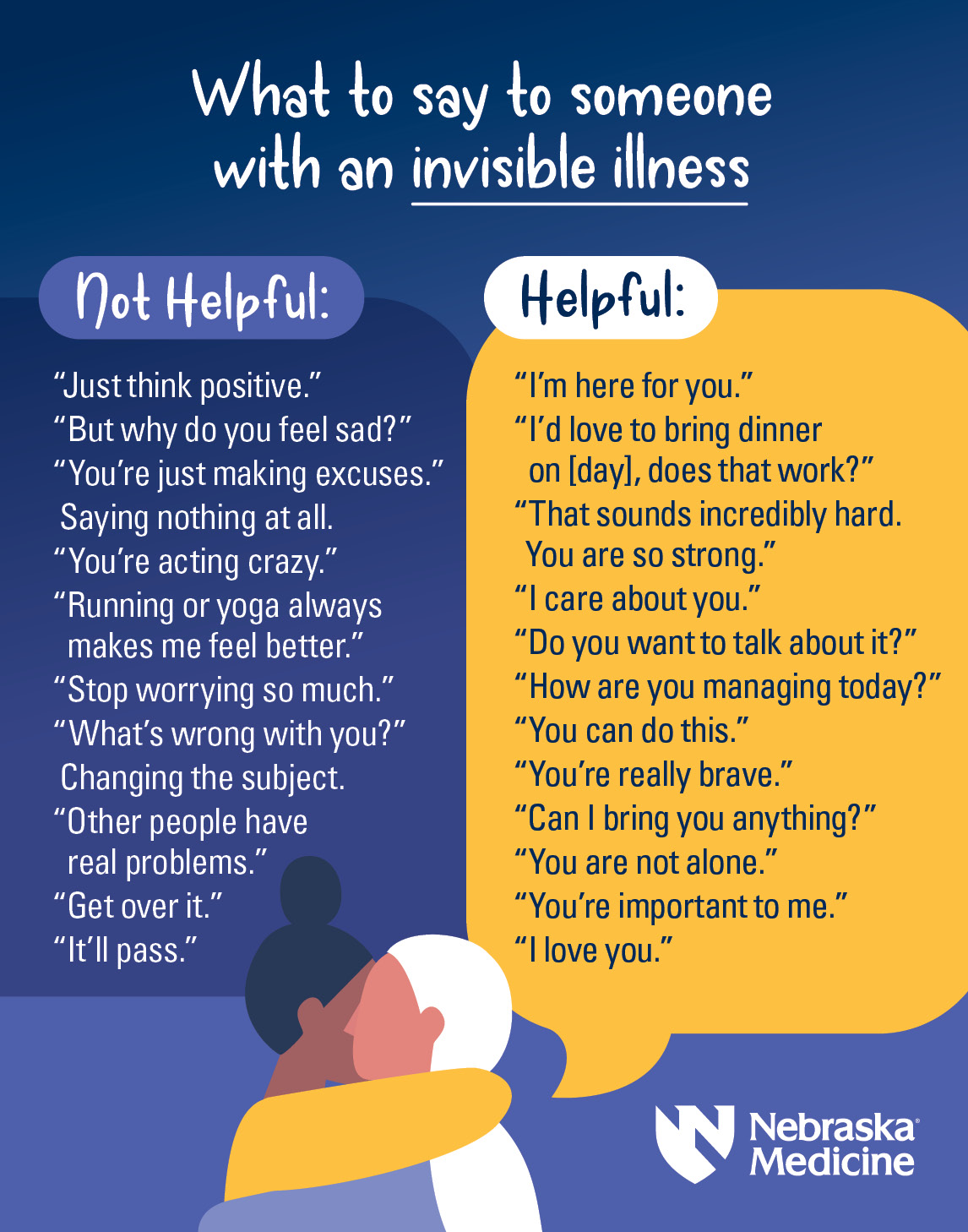 How to help someone with an invisible illness