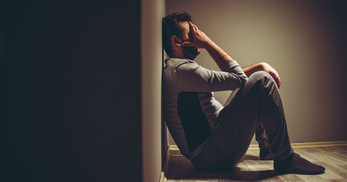 Man sitting on the floor