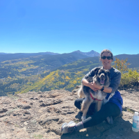 Karen Linnell and her dog