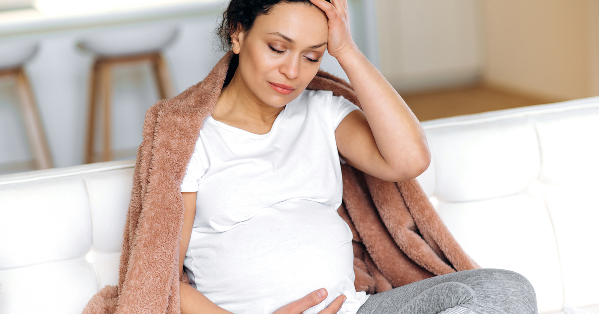 Woman with pregnancy anemia
