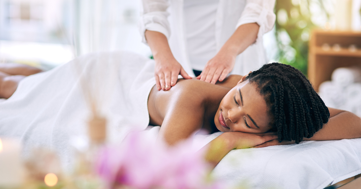 Woman getting massage