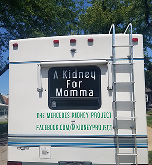 With their decorated RV, Mercedes traveled to nearby states to spread organ donation awareness.