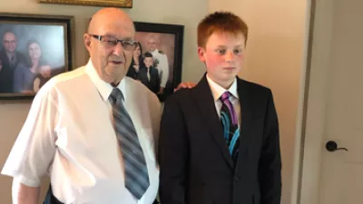 Dennis Haney of Omaha and his grandson, Luke
