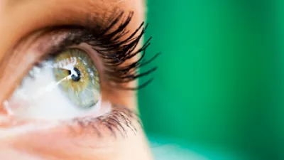 close-up picture of a person's eye