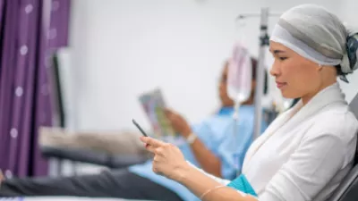 Woman undergoing chemotherapy