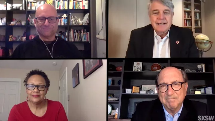 Dr. James Linder on a video call