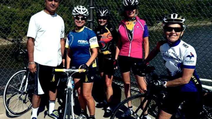 Deshbir Sandhu is back to bike riding again after receiving manual and physical therapy for a debilitating back injury. 