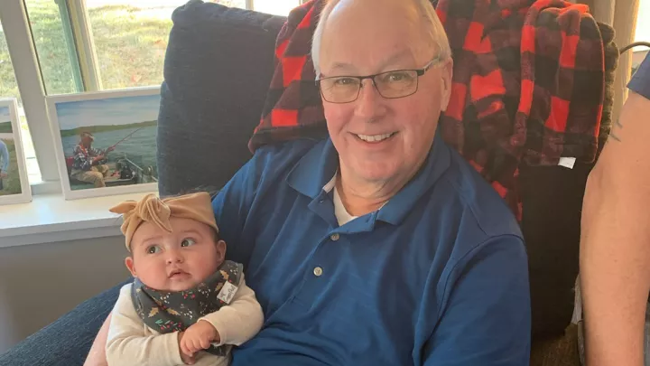Bradd Richter with his granddaughter, Ima June