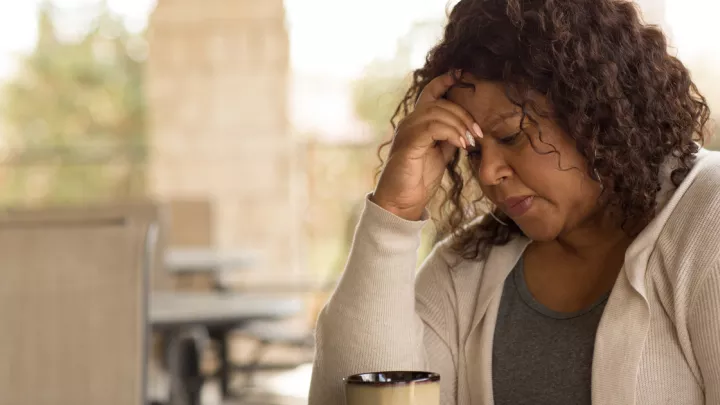 Woman looking worried