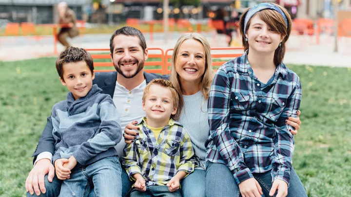 Dustin Krutsinger, MD, and his family. 