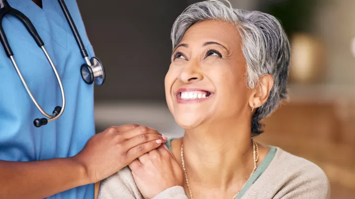 Woman smiling