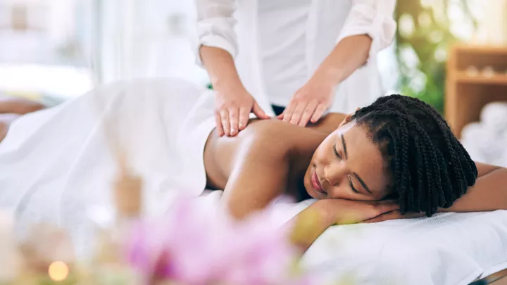 Woman getting massage